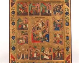 Gilt Icon of the Life of Christ