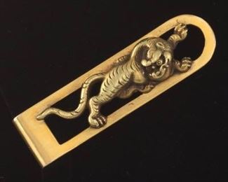 Gold Crouching Tiger Money Clip 