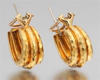 Henry Dunay 18k Gold Earrings 