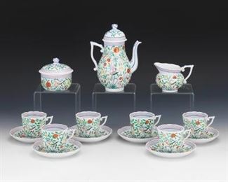 Herend Porcelain Tea Set Oriental Garden Pattern