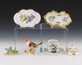 Herend Seven Porcelain Table Top Articles