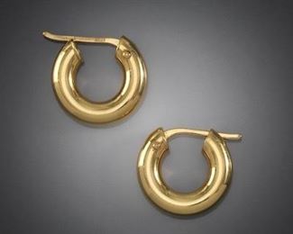 Italian 18k Gold Hoops 