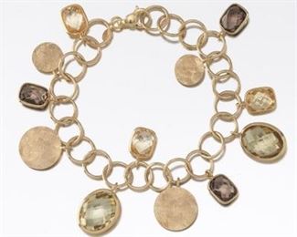 Italian Gold and Gemstone Bracelet 