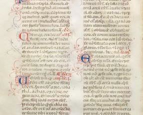 Italian Manuscript Page, c. 15th century