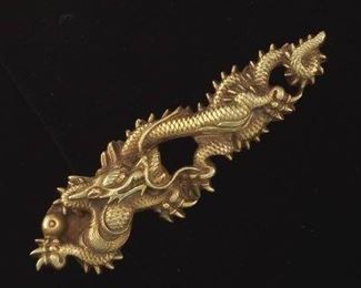 Japanese Gold Dragon Money Clip 