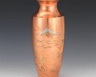 Japanese Mixed Metals Vase
