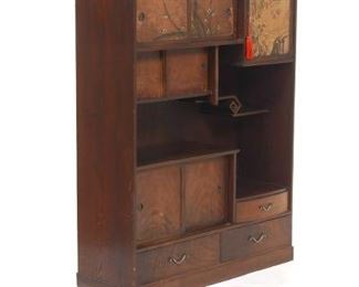 Japanese Tall Tansu Cabinet