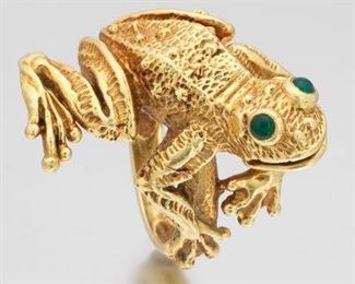 Kurt Wayne Gold Frog Design Ring 
