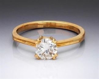 Ladies 1.00 Carat Diamond Solitaire Ring 