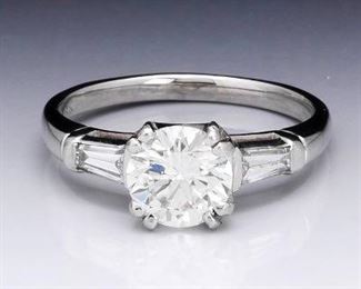 Ladies 1.04 Carat JVVS2 Diamond Engagement Ring, GIA Report 