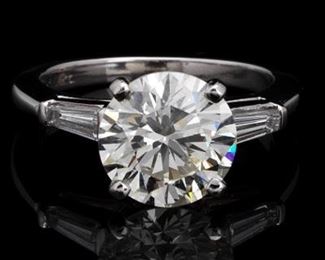 Ladies 4.11 Carat Diamond Engagement Ring 