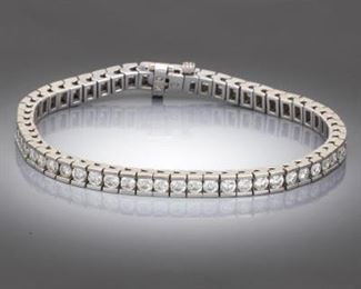 Ladies 7.28 Carat Diamond Tennis Bracelet 