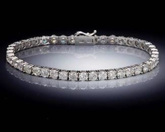 Ladies 10.49 Carat Diamond Eternity Bracelet 