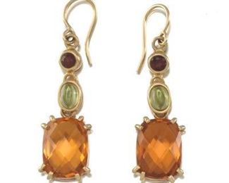 Ladies Citrine, Peridot and Pink Tourmaline Pendant