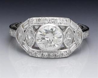 Ladies Diamond 1.22 Carat Center Ring 