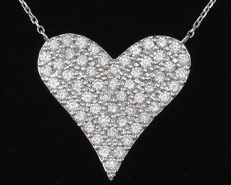 Ladies Diamond Heart Necklace 