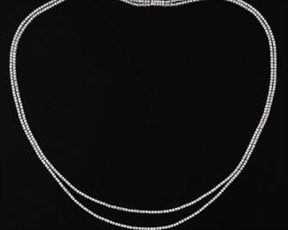 Ladies Double Strand Diamond Necklace 