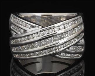 Ladies Gold and Diamond Band