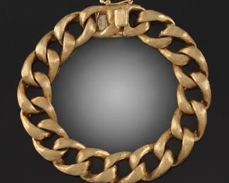 Ladies Gold Curb Link Bracelet 