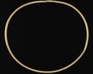 Ladies Gold Omega Necklace 