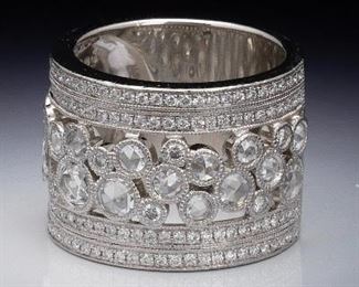 Ladies Platinum and Diamond Band 