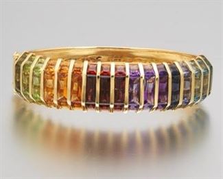 Ladies Rainbow Gemstone Bracelet 