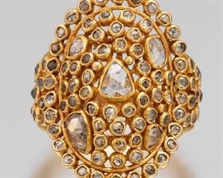 Ladies Rose Cut Diamond Ring 