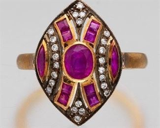 Ladies Ruby and Diamond Ring 