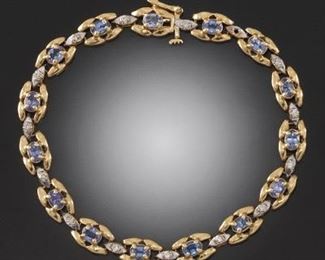 Ladies Tanzanite and Diamond Bracelet 