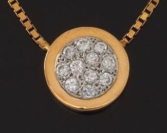 Ladies UNOAERRE Italian Gold and Diamond Necklace 