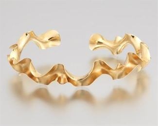 M. Good 18k Gold Ruffle Bracelet 