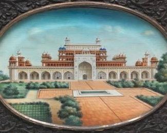 Miniature Painting of the Tomb of Akbar