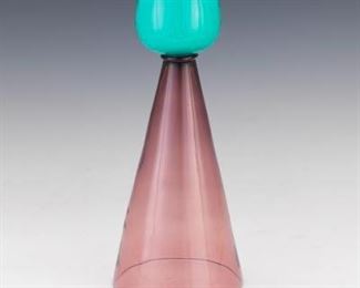 Murano Art Glass Amethyst and Azure TwoinOne Vase