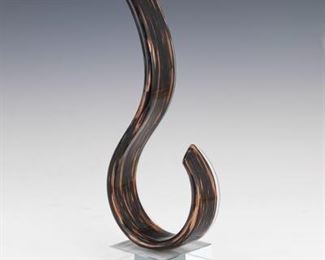 Murano Art Glass Scroll Sculpture 