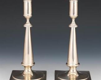Pair of AustroHungarian Silver Candlesticks 