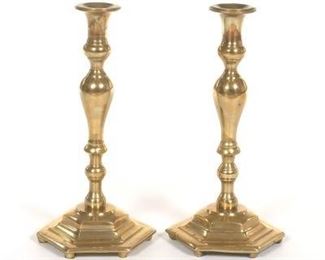 Pair of Brass Candleholders