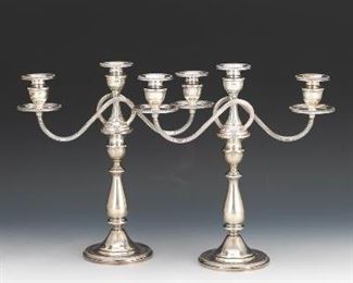 Pair of MueckCarey Co. Sterling Silver Candelabra