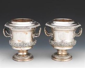 Pair of SilverPlated Wine Coolers 