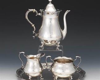 Poole Sterling Silver Tea Set 