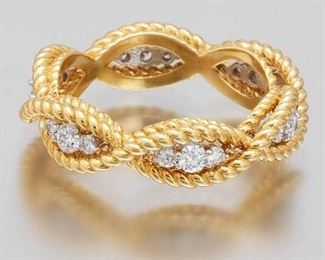Robert Coin Gold and Diamond Ring 