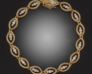 Roberto Coin Italian Gold, Diamond and Ruby Bracelet 