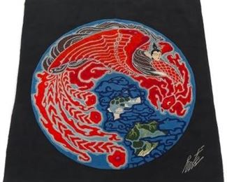 Romain de Tirtoff Erte Large Art Deco Style Wall Tapestry