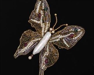 Russell Trusso Butterfly Brooch 