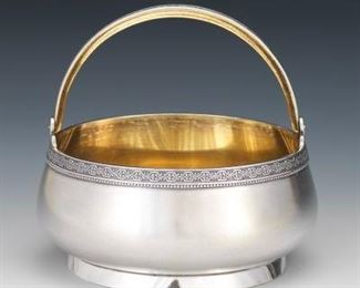 Russian Silver Basket 