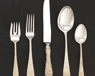 Stieff Flatware Set, Rose Pattern