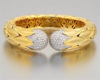 Stunning G. Verdi Diamond and Gold Bracelet 