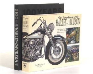 The Encyclopedia of the HarleyDavidson by Peter Henshaw and Ian Kerr and 100 Year of HarleyDavidson by Willie G. Davidson 
