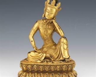 Tibetan Gilt Bronze Tara