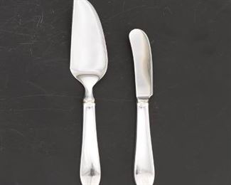 Tiffany Co. Sterling Silver Cheese Knife and Butter Spreader, in Presentation Boxes 