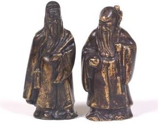Two Bronze Figurines of Deities 
